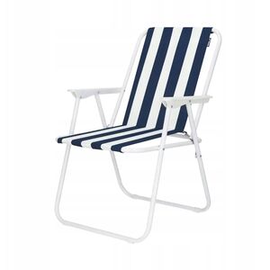 Krzesło campingowe,plażowe składane 52x58x72cm biało-granat