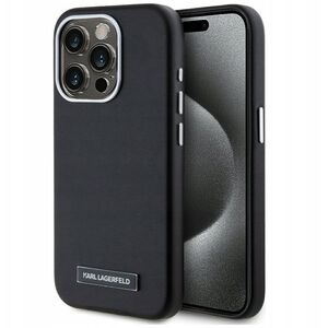 Case Karl Lagerfeld FW Metal Plate MagSafe for iPhone 15 Pro Max black