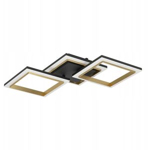 Ceiling LED lamp EGLO CALLIERA, 20 W, 2500 lm, 4000 K, black/gold, 31x59.5x9cm