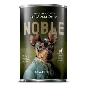 NOBLE DOG 1240g  DZICZYZNA   ( kawałki    w sosie )   /12