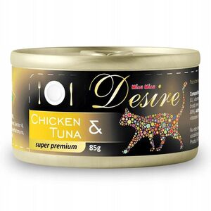 MIAU MIAU DESIRE puszka 85g KOT KURCZAK   + TUŃCZYK