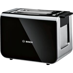 Bosch TAT8613N, 2 slice(s), Black, Stainless steel, Buttons, Level, LED, 860 W