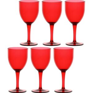 NPC Polska Rose&Tulipani Fiaba Zestaw 6 kieliszków do wina 400 ml czerwone