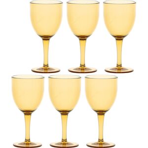 NPC Polska Rose&Tulipani Fiaba Zestaw 6 kieliszków do wina 400 ml bursztynowy
