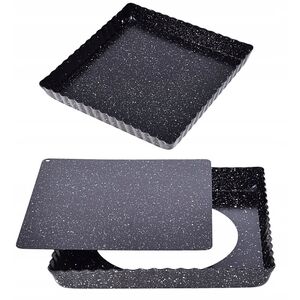 BLACHA FORMA DO PIECZENIA 20X20X2,5CM Z WYJMOWANYM DNEM POWŁOKA NIEPRZYWIERALNA BRUNBESTE BB-3652