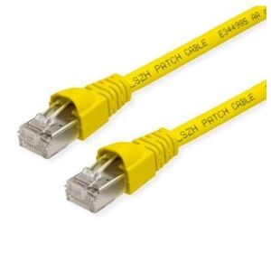 TELEGÄRTNER Kabel krosowy RJ45 S/FTP, kat. 6A, LSZH, żółty, 6 m