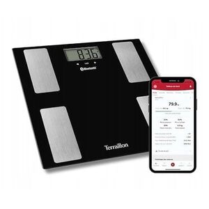 TERRAILLON 15490 Smart Connect  Black personal scales and bo