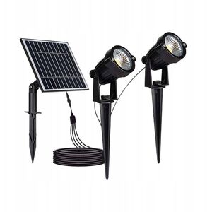 Plug-in LED outdoor light V-TAC, solar-powered, IP65, 2 x 90 lm, 3000 K, 2 pcs