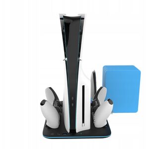 YAXO Podstawka chłodząca i ładująca ICE STORM do PS5 Slim Techno Black
