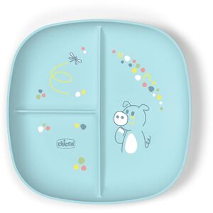 CHICCO-1600325-3-DZIELNY TALERZ           NIEBIESKI 18M+
