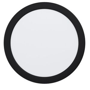 Smart recessed LED light EGLO FUEVA-Z IP44, 16.5W 2700-6500K 2100lm black, O21.6cm, APP