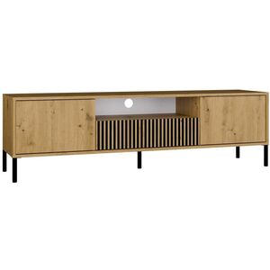 SZAFKA RTV KAMARO 160 DĄB ARTISAN Front ryflowany + Klasyczny