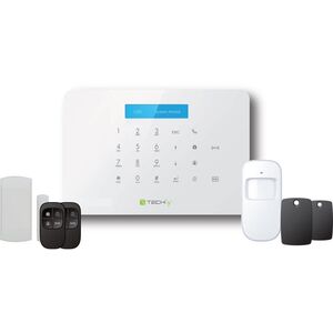 Zestaw alarmowy GSM centralka/2 czujniki/2 piloty/2 karty RFID