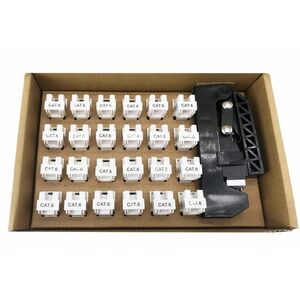 Zestaw 24 modułów Keystone Cat6 UTP z narzędziem zaciskowym