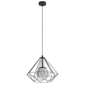 Pendant lamp EGLO VERNHAM, 1 x E27, black, O44.5 x h110 cm