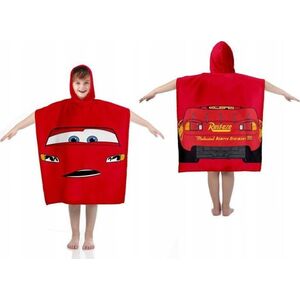Carbotex Ponczo ręcznik CARS dla dzieci 55 x110 kaptur