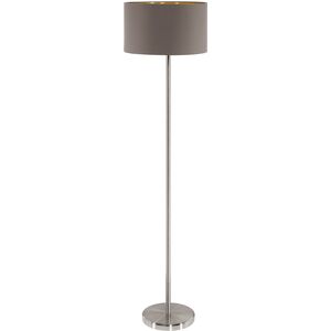 EGLO Φωτιστικό δαπέδου Eglo Maserlo 95172 με καπέλο 1x60W E27 σκούρο γκρι/χρυσό