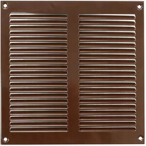 Metal ventilation grille MR2020B, 200 x 200 mm, brown.
