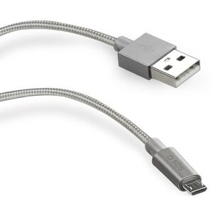 Kabel USB SBS Mobile USB-A - 1 m Srebrny (TECABLEMICROBS)