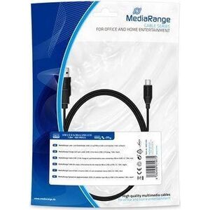 Kabel USB MediaRange USB-A - microUSB 1.8 m Czarny (MRCS184)