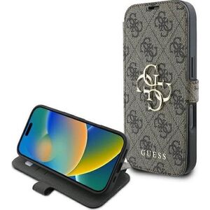 Guess Guess GUBKP16X4GMGBR iPhone 16 Pro Max 6.9" brązowy/brown book 4G Metal Logo
