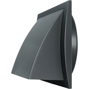 Plastic ventilation grille ND15FVA, 190 x 190 mm, DN150, with check valve, anthracite
