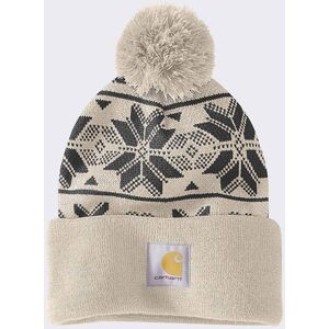 Czapka Carhartt Knit Pom Jacquard Beanie Oat Milk