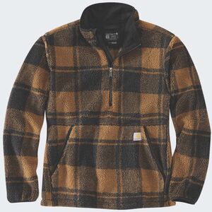 Polar Carhartt Fleece Pullover BrownBlack Plaid