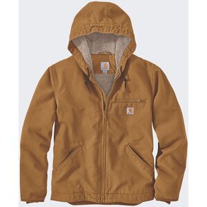 Kurtka Carhartt Washed Duck Sherpa Lined Brown
