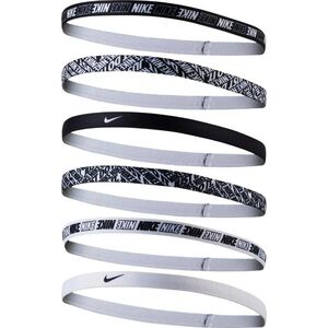 Nike Opaska do włosów Nike Printed Headbands 6 szt biało czarne (N.000.2545.176)