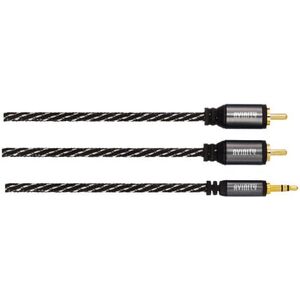 Καλώδιο Avinity 2 RCA - 3,5mm 1,5 m μαύρο/γκρι