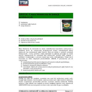 Tytan ABIZOL P TYTAN 18KG MASA BITUMICZNA DO IZOLACJI POWŁOKOWYCH [jm.SZT] - ABIZOL P18K