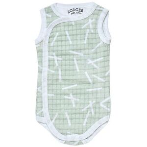 Πώληση! Lodger Romper Sprinkle αμάνικο βαμβακερό φορμάκι Leaf 68 cm RF 070_68