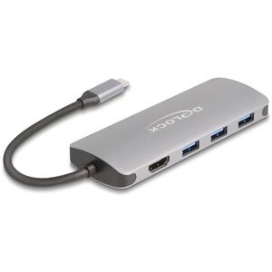 Delock 7 Port USB 10 Gbps Hub και 4K HDMI έξοδος με USB Type-C σύνδεση και PD 3.0 90 Watt