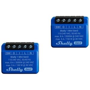 Zestaw 2 Sterowników Shelly 1 Mini Gen3 WiFi/Bluetooth Shelly