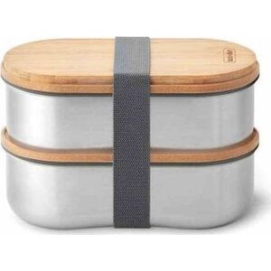 Black & Blum Zestaw 2 lunch boxów stalowych, szary / Black+Blum