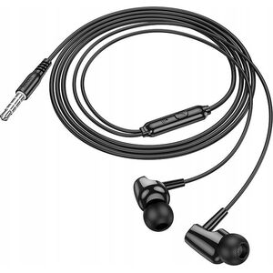 Słuchawki Hoco HOCO słuchawki przewodowe Jack 3,5 mm z mikrofonem M112 czarne