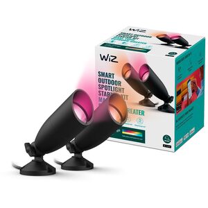 Signify WiZ Outdoor Ground Spot Starter 2erSet White&Color 450lm sw