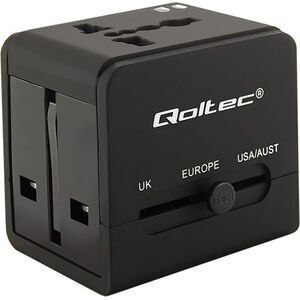 Qoltec Uniwersalny adapter podróżny 10.5W, 2xUSB (50133)