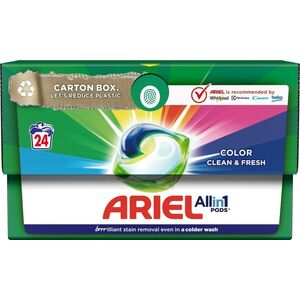 Ariel Kapsułki All in 1 do prania tkanin Color Clean and Fresh 24 szt.