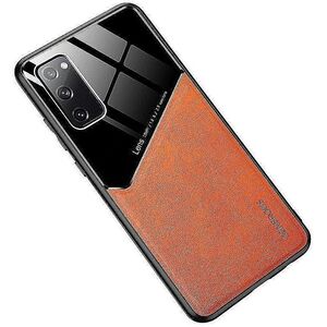 Mocco Lens Leather Back Case for Samsung Galaxy A42 5G Orange