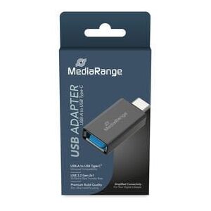 Προσαρμογέας USB-A σε USB-C MediaRange Universal   μαύρος