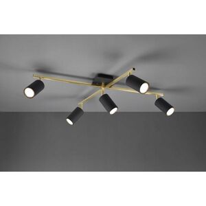 Προβολέας TRIO MARLEY, 5 x GU10, max 35W, ορείχαλκος/μαύρο, 77 x 57 x h22 cm