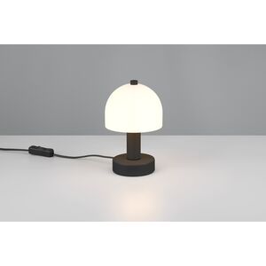 Table lamp REALITY GLENN, 1 x E14, max 10 W, black finish, with switch, O12 x 19 cm