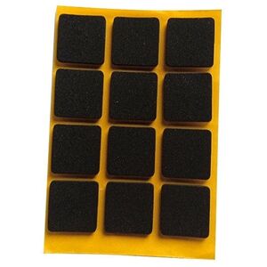 ADHESIVE PADS 2.5MM BLACK 20X20MM 12