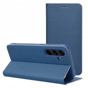 Θήκη LUNA Book Carbon για XIAOMI Redmi Note 14 4G (GLOBAL - 164,84mm x 78,15mm x 8,16mm) μπλε