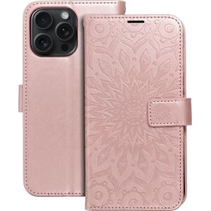 OEM Kabura MEZZO Book do IPHONE 15 Pro Max mandala złoty róż