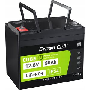 Green Cell Green Cell CUBE Akumulator LiFePO4 80Ah 12.8V 1024Wh Litowo-Żelazowo-Fosforanowy do Kampera, Urządzeń czyszczących, Kemping