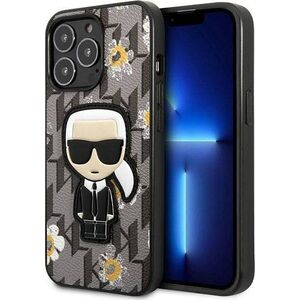 Karl Lagerfeld Karl Lagerfeld Iconic Karl Flower - Etui iPhone 13 Pro Max (szary)