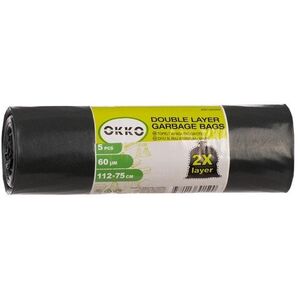 WASTE BAGS GREEN/BLACK 100L 5PCS 60MY